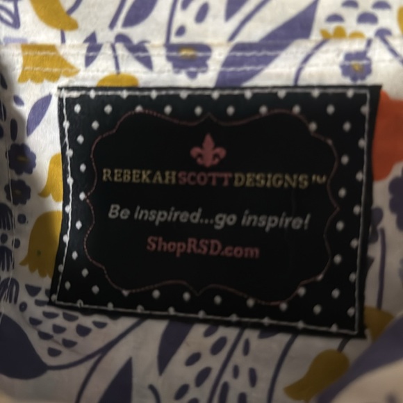 Rebekah Scott Designs orange patterned purse - Picture 4 of 11